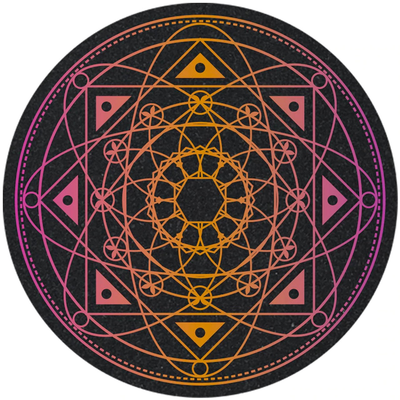 Sunset Grid 12'' Round Moodmat