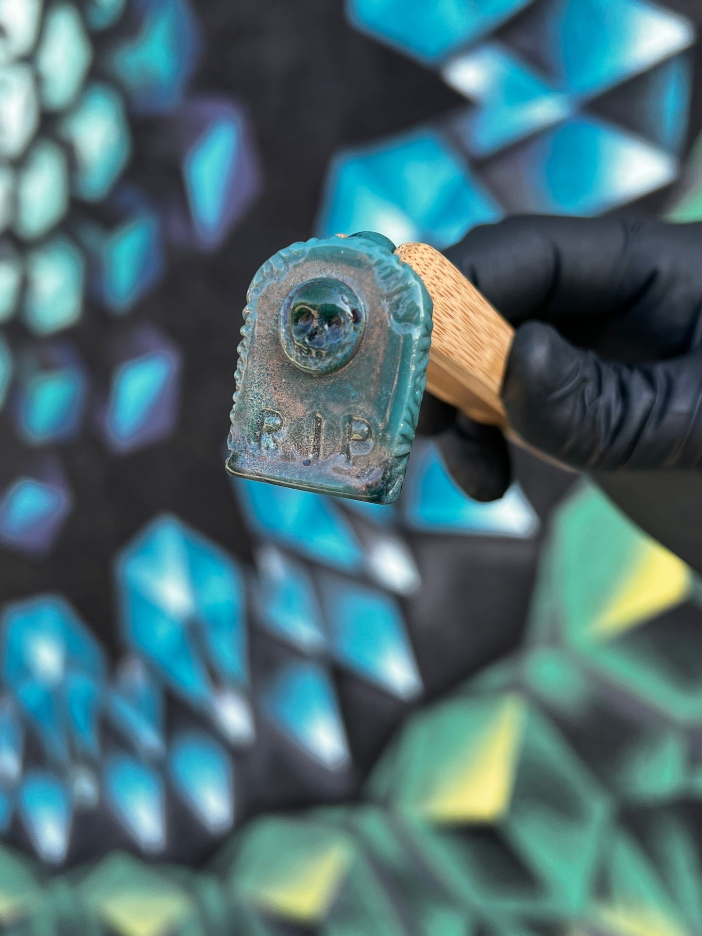 Hensley RIP Tombstone Pendant