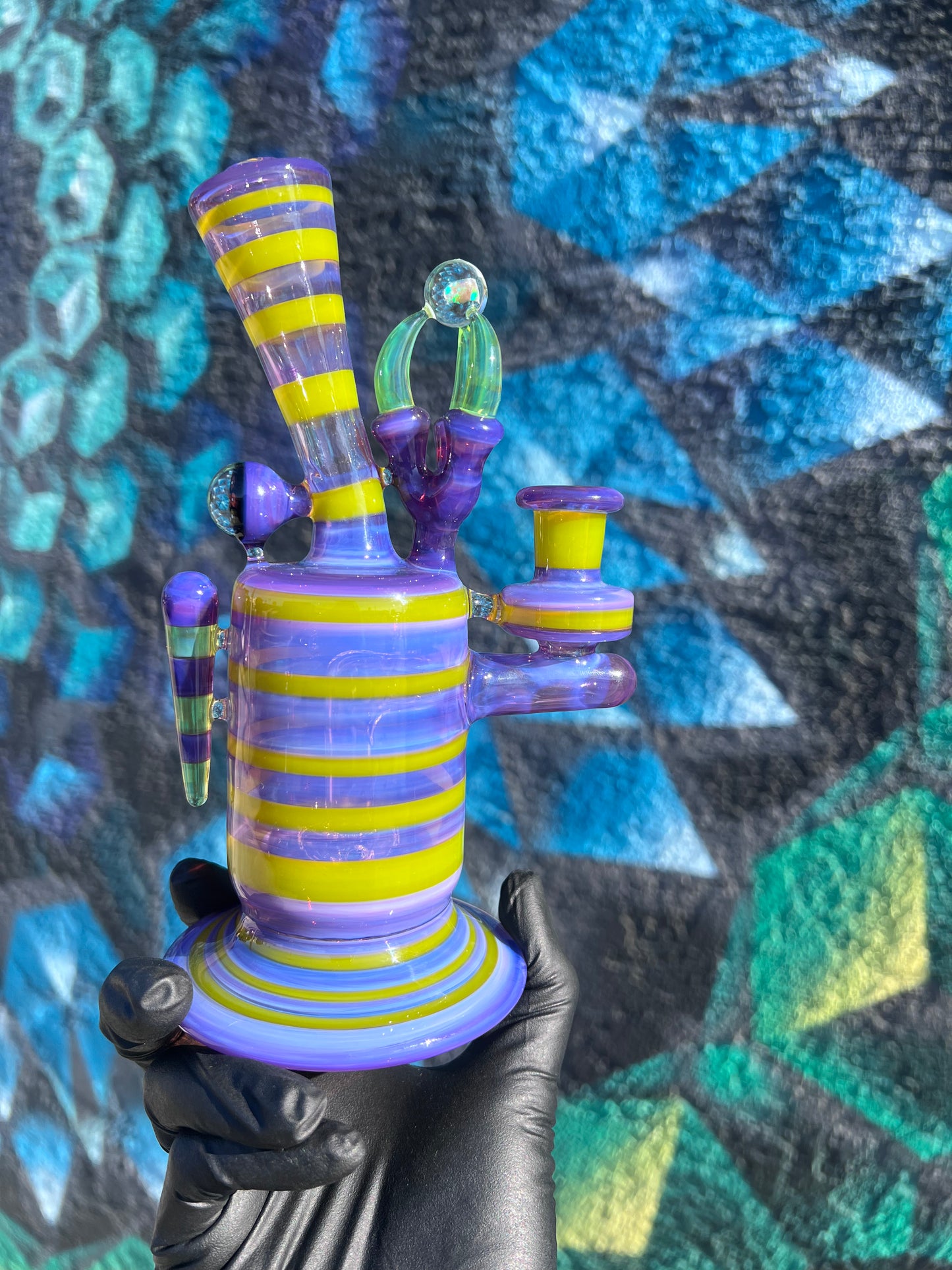 Smiley 8 Inch Purp and Green Claw