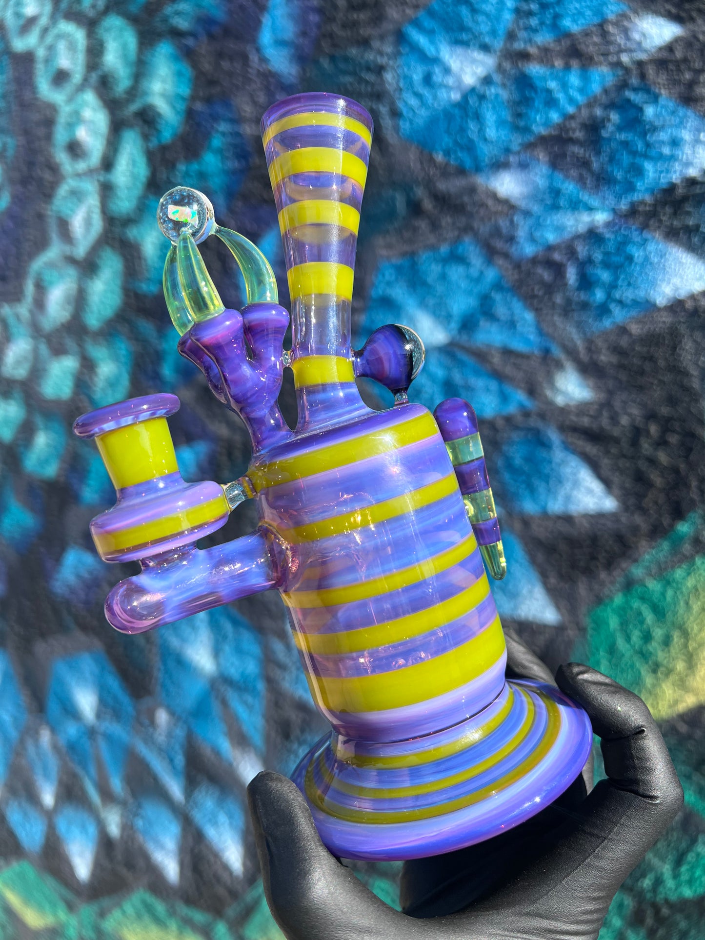 Smiley 8 Inch Purp and Green Claw