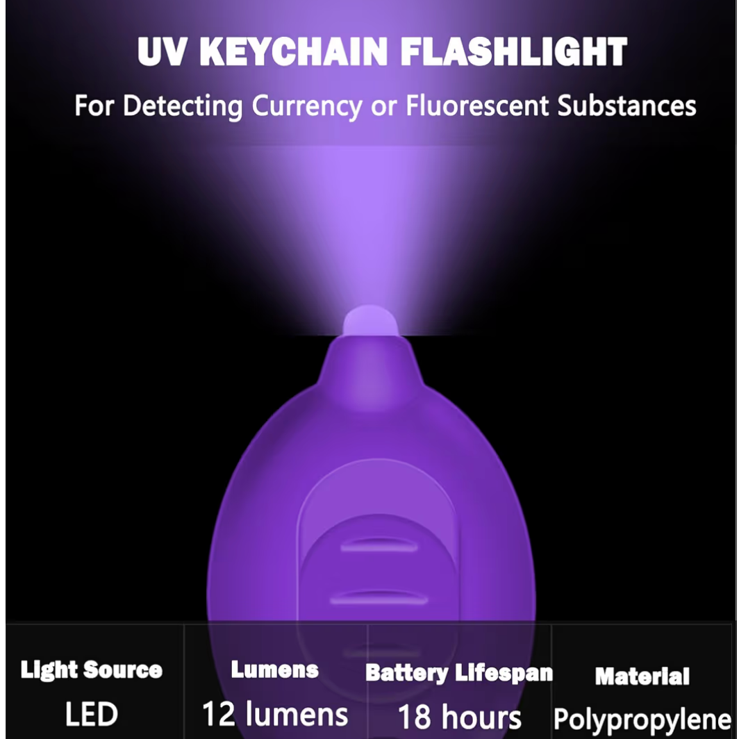 UV LED Keychain Light