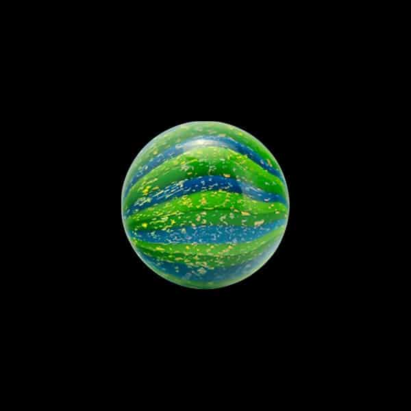 Terporium 19mm Green Dichro Swirl Marble
