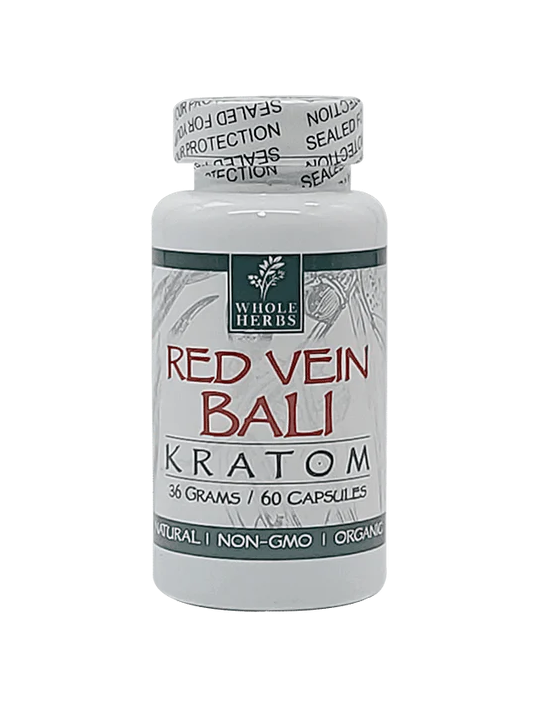 Whole Herbs Kratom Red Vein Bali 60 Count