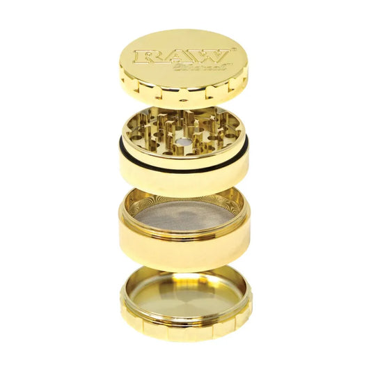 Raw Gold Plated Ethereal 4 Piece Grinder
