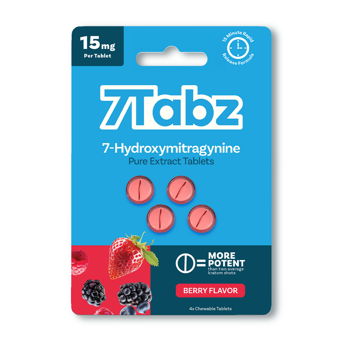 7Tabz 4 Chewable 15mg Tablets