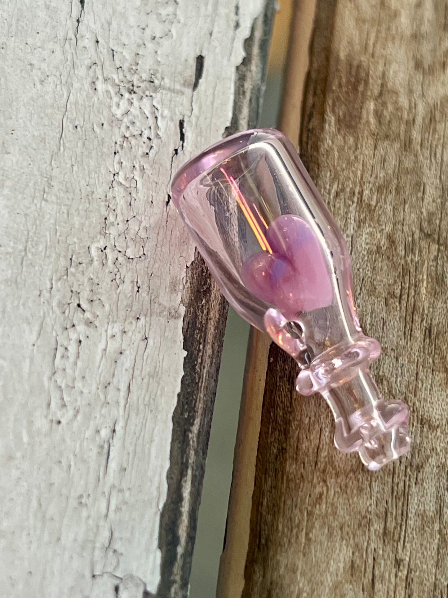 Sakibomb Pink Heart in a Bottle Puffco Peak Joystick