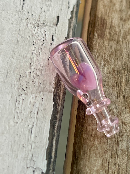 Sakibomb Pink Heart in a Bottle Puffco Peak Joystick