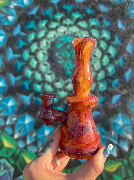 Hensley 10mm Amber Purple Poison Bottle
