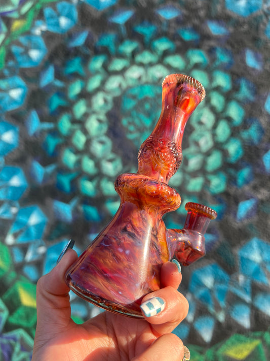 Hensley 10mm Amber Purple Poison Bottle