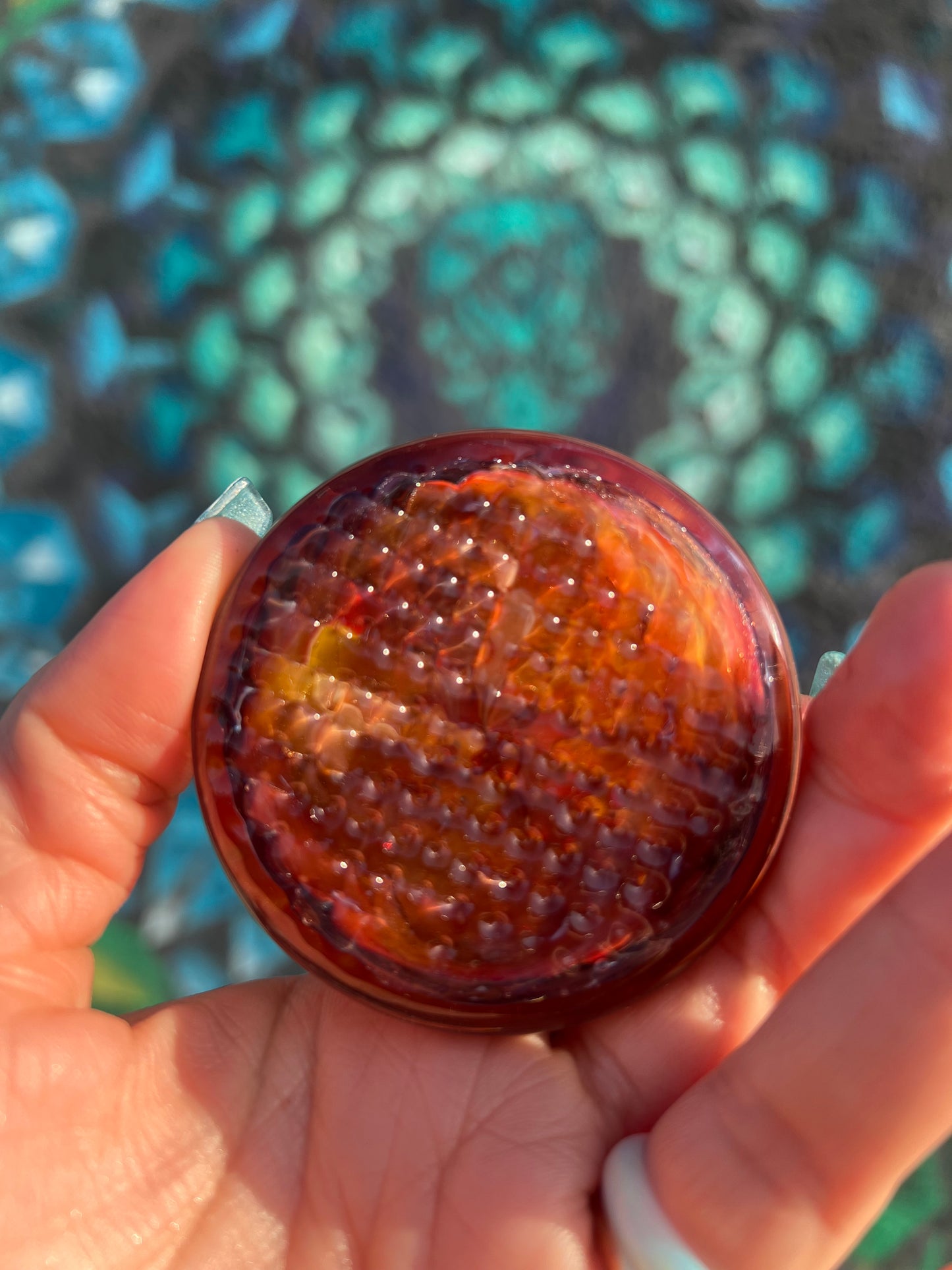 Hensley 10mm Amber Purple Poison Bottle