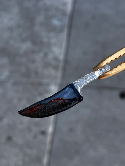 Hensley Red Bloody Knife Pendant