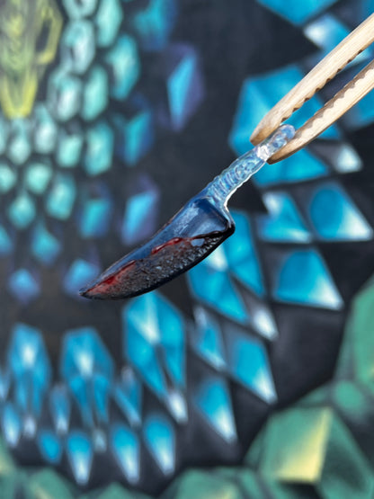 Hensley Red Bloody Knife Pendant