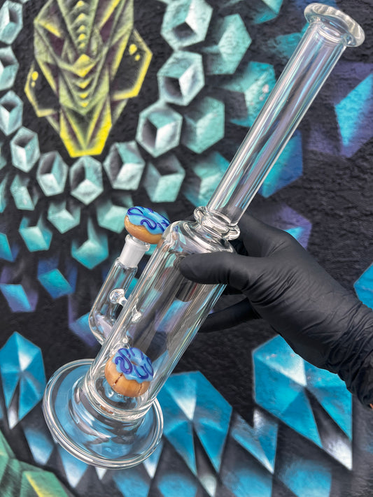 KGB Glass Stemless Donut Tube #4 13.5 Inch