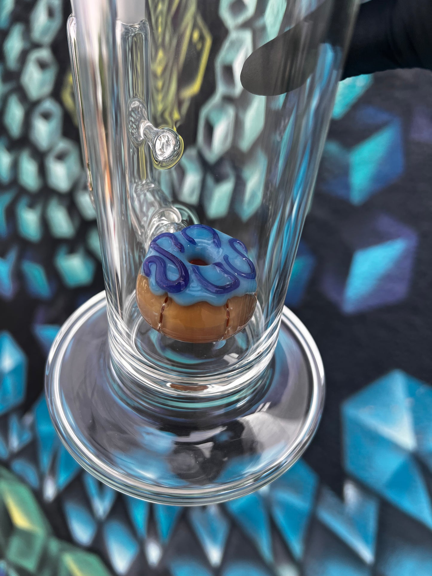 KGB Glass Stemless Donut Tube #4 13.5 Inch