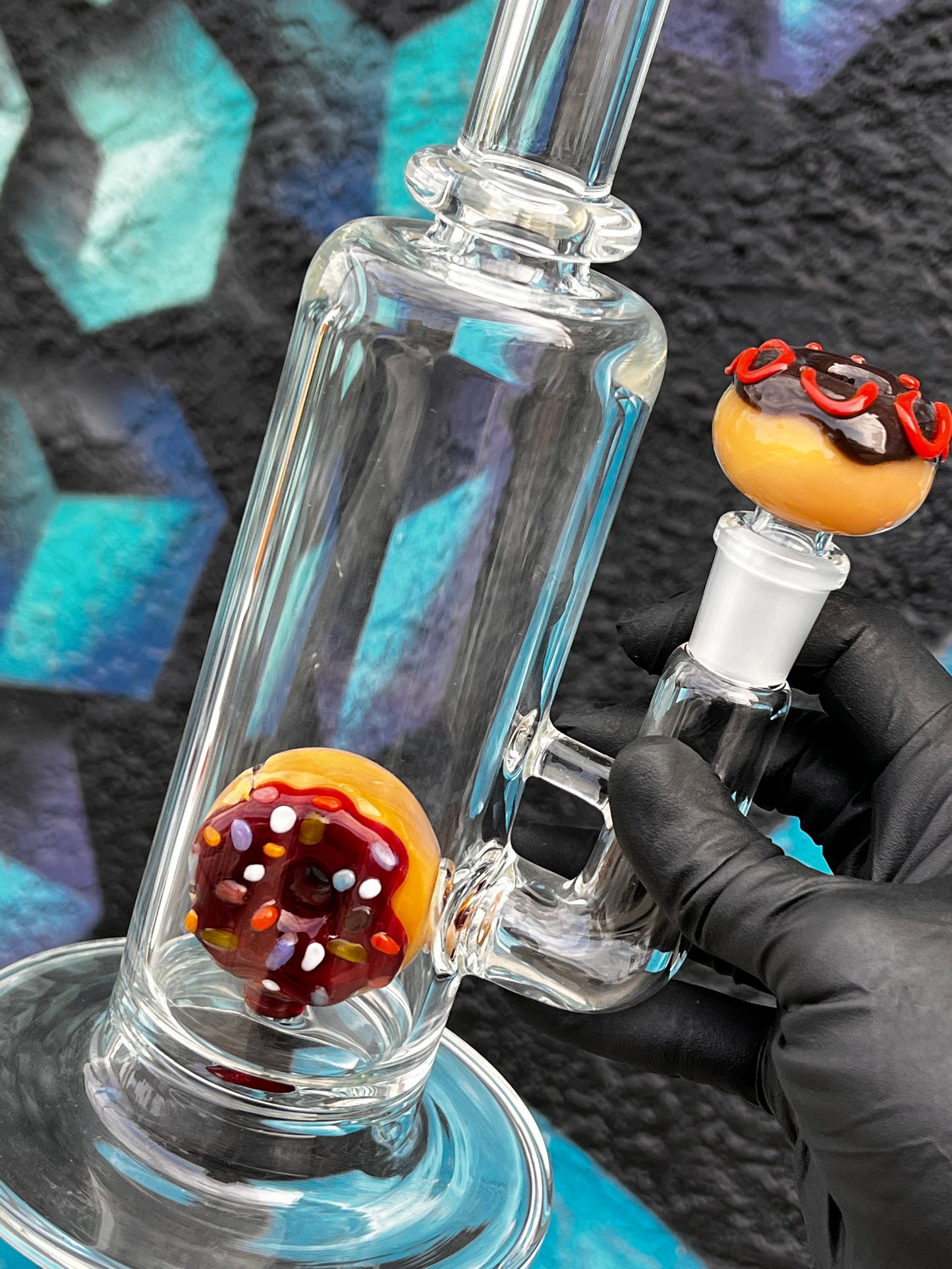 KGB Glass Stemless Donut Tube #1