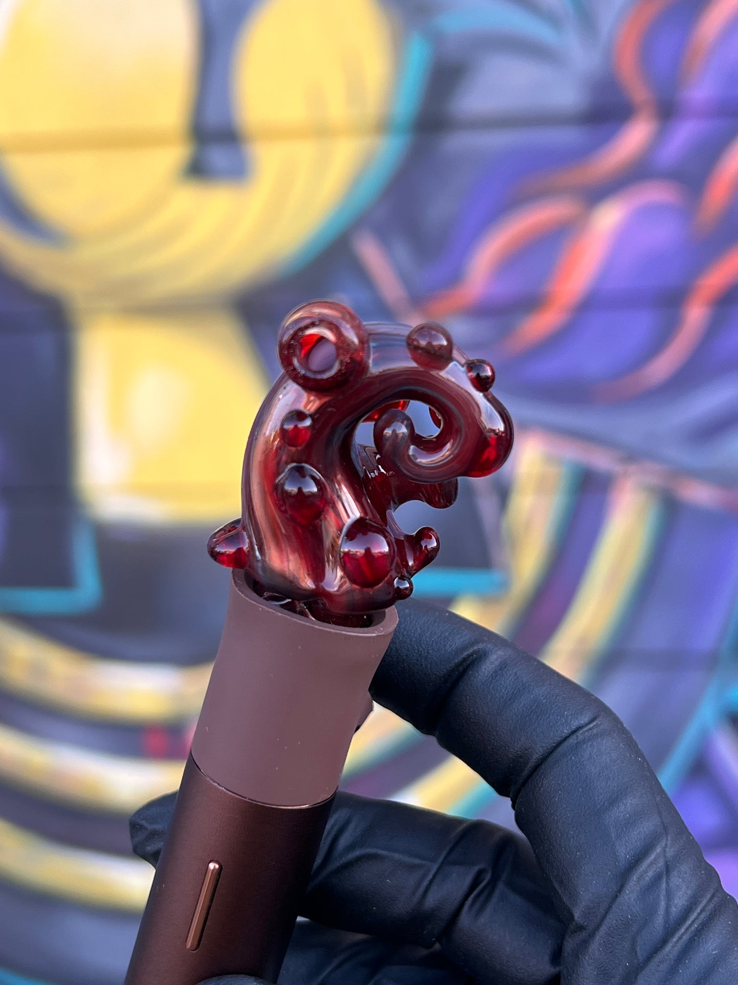 Nap Glass Pivot Purple Ruby Electrum Tentacle Top