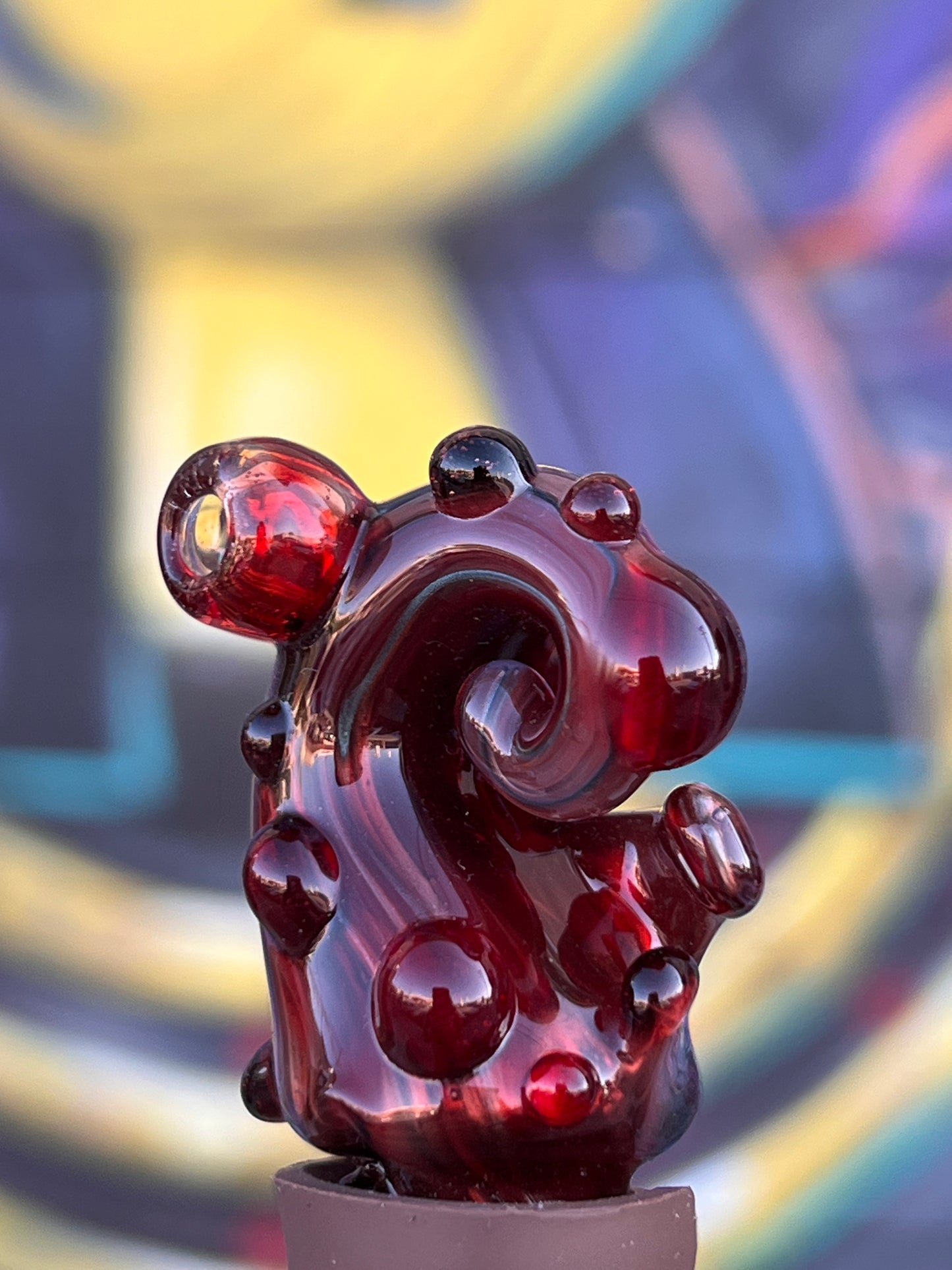 Nap Glass Pivot Purple Ruby Electrum Tentacle Top