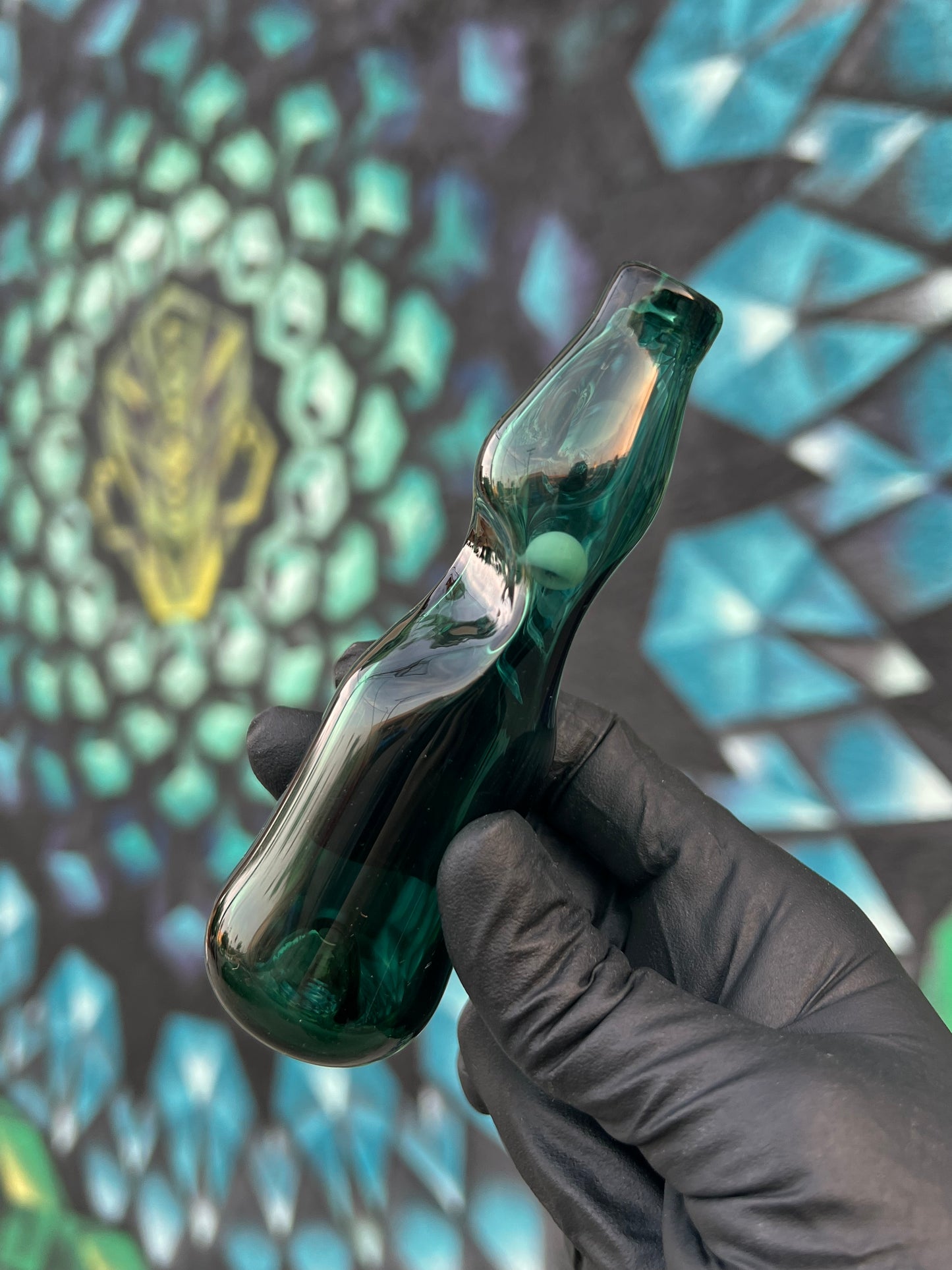 Sakibomb Ramune Chillum with a lil Ant pearl inside