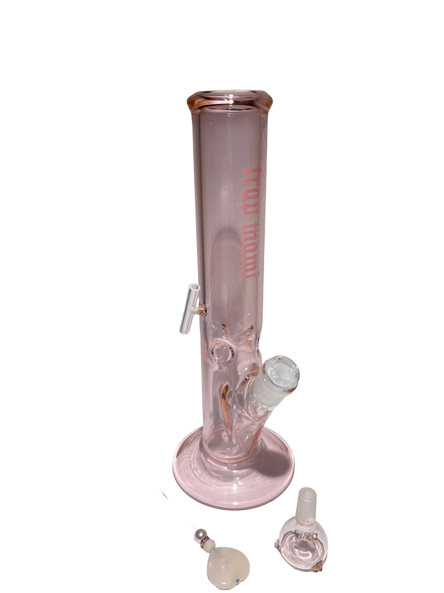 Trap Mamí  Pink Tube with Pink Quartz Heart Poker