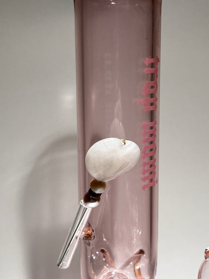Trap Mamí  Pink Tube with Pink Quartz Heart Poker