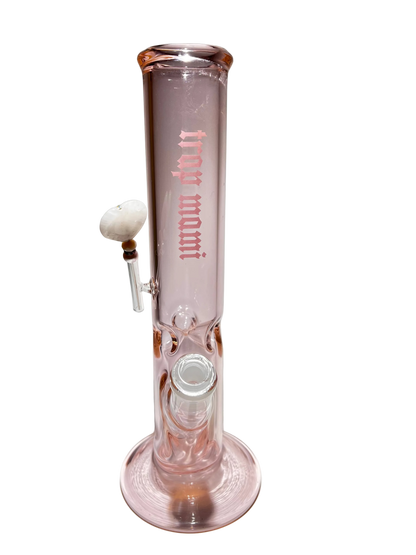 Trap Mamí  Pink Tube with Pink Quartz Heart Poker