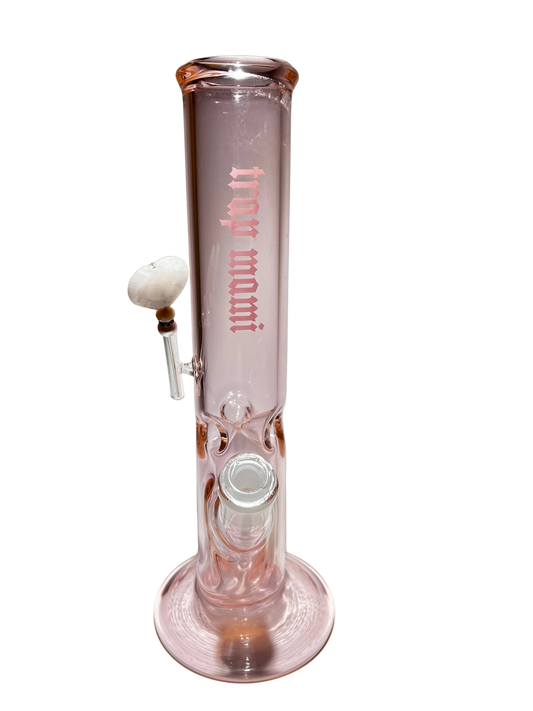 Trap Mamí  Pink Tube with Pink Quartz Heart Poker