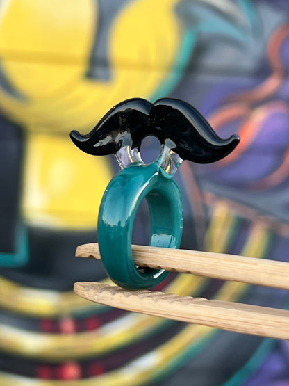 Sakibomb Mustache Joint Holder Ring # 15 Size 8