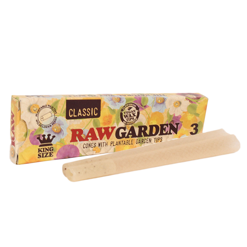 Raw Garden Cones with Plantable Tips (King Size)