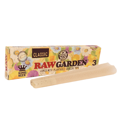 Raw Garden Cones with Plantable Tips (King Size)
