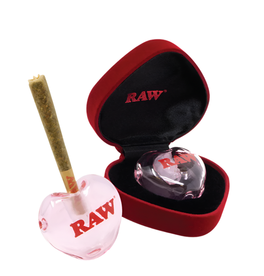 Raw Rose Heart Glass Cone Holder