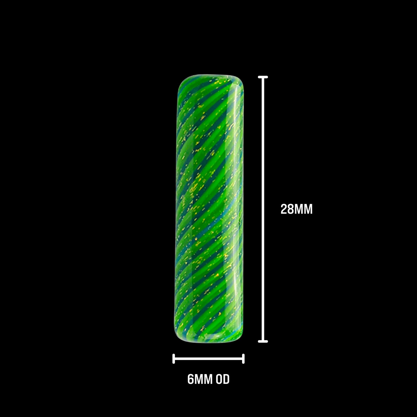 Terporium 19mm Green Dichro Swirl Marble and Pillar Set