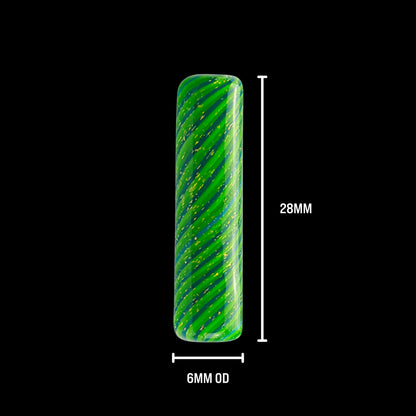 Terporium 19mm Green Dichro Swirl Marble and Pillar Set