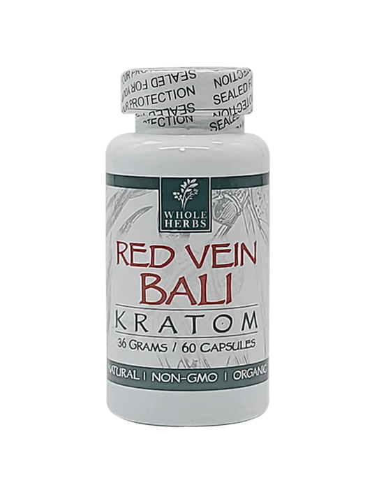 Whole Herbs Kratom Red Vein Bali 60 Count
