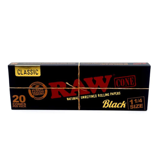 Raw Black Cones 20 Pack