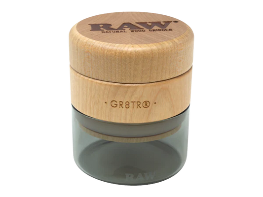 RAW Natural Wood Grinder-Black Glass
